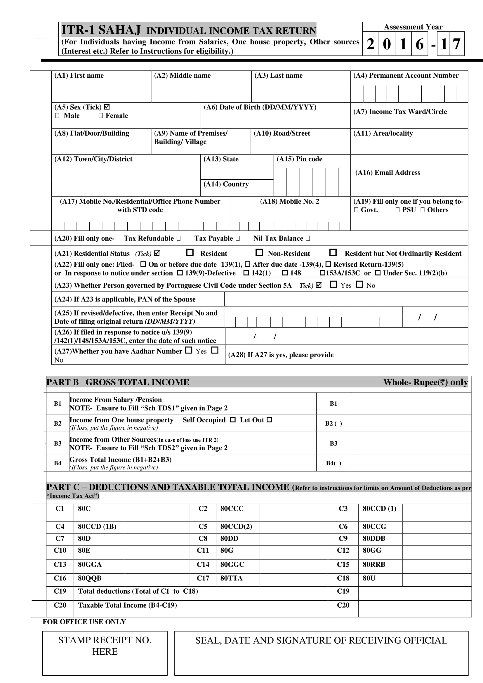 2017 income tax return instructions