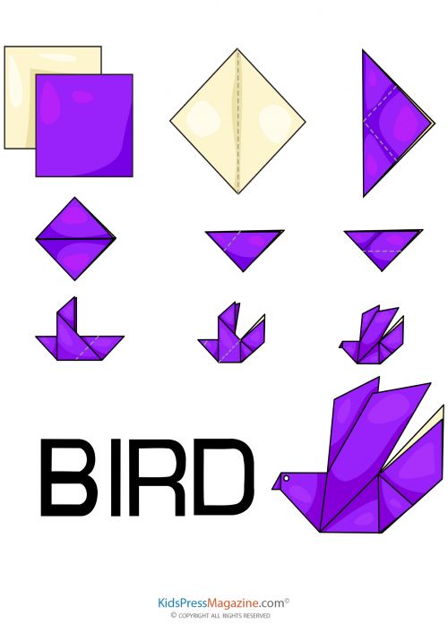 easy origami bird instructions