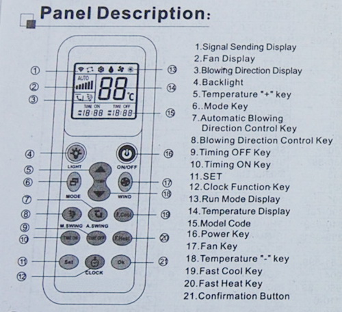 lg aircon remote instructions