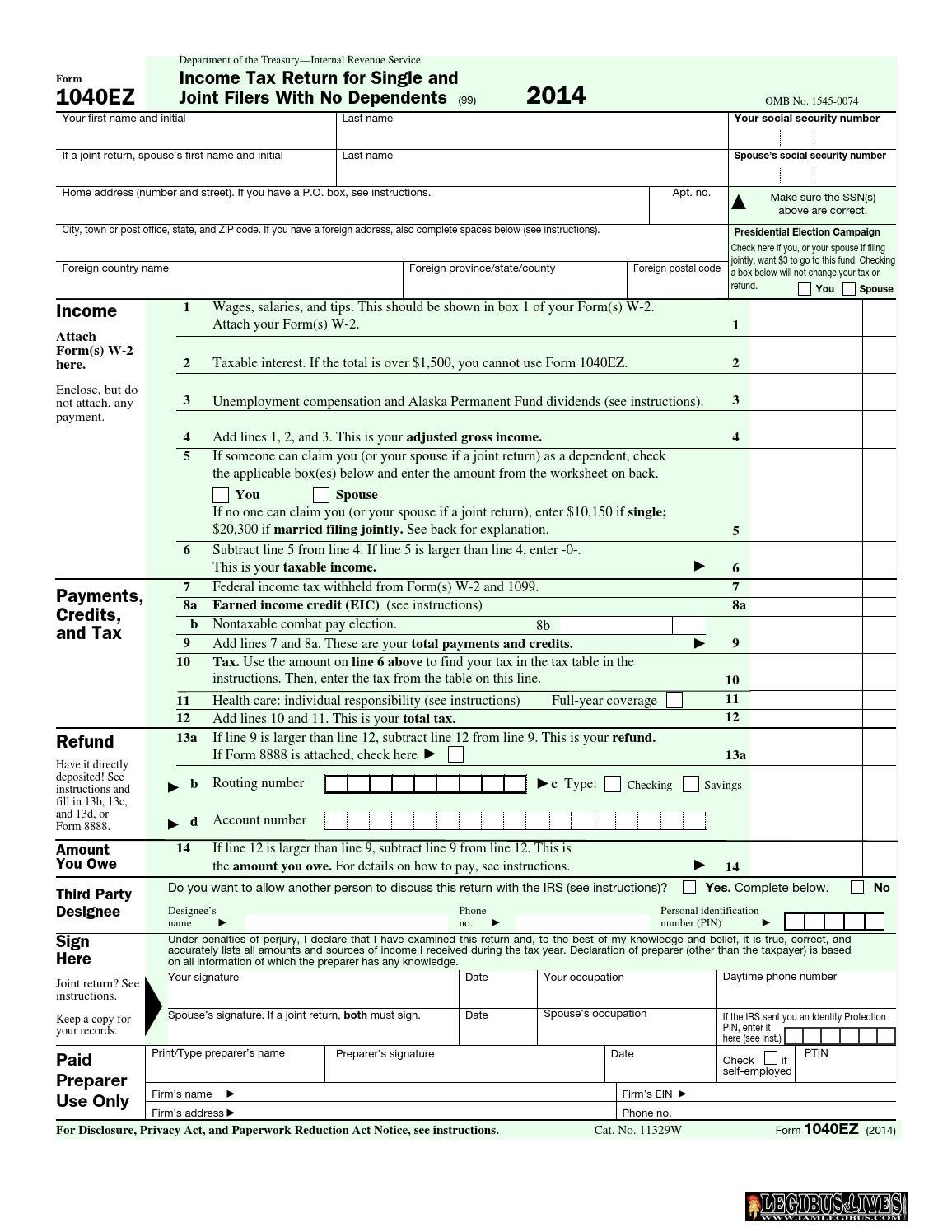 income tax return instructions 2009