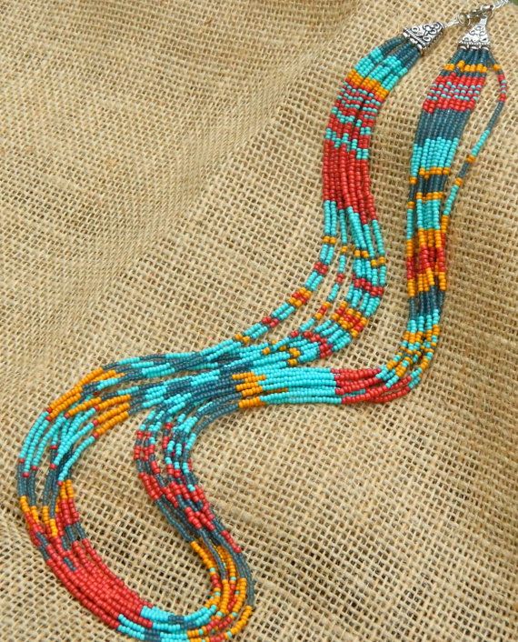 multi strand seed bead necklace instructions
