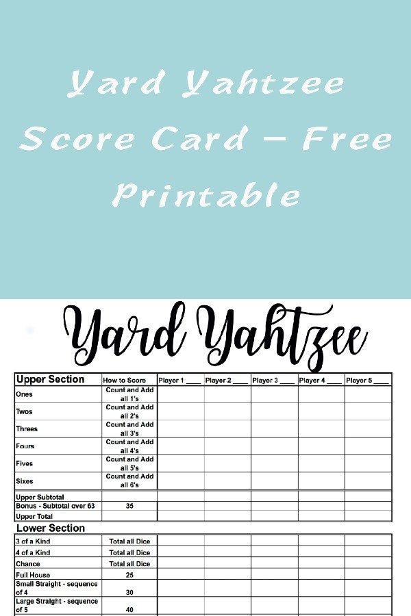 yard dice game instructions