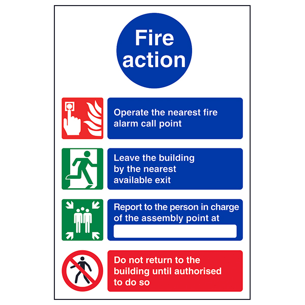 fire instruction notice template