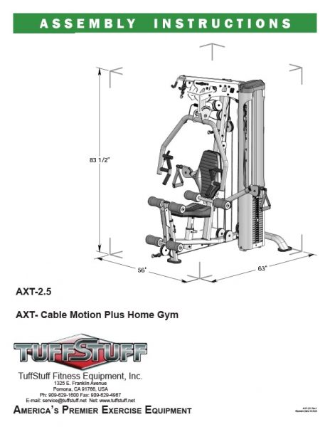 action fitness home gym instructions