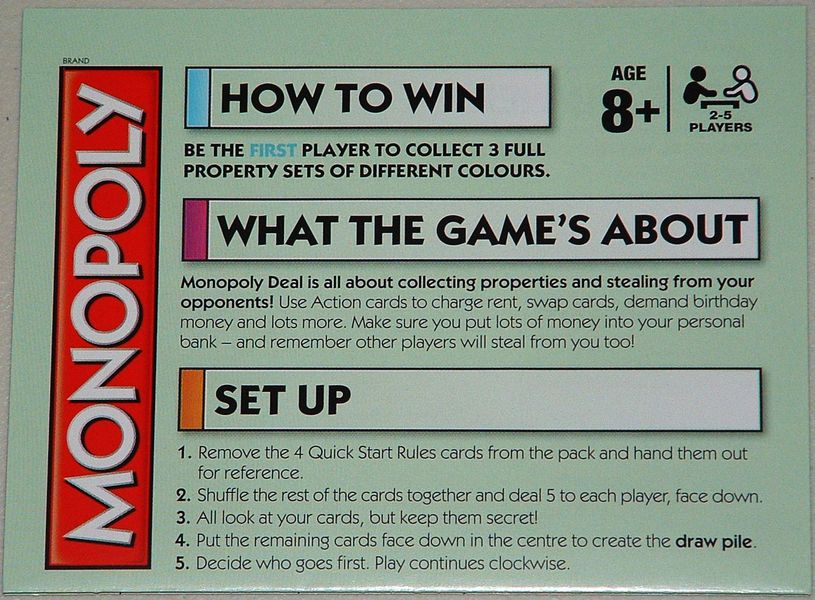 deal or no deal card game instructions