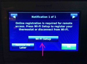 honeywell wifi thermostat instructions
