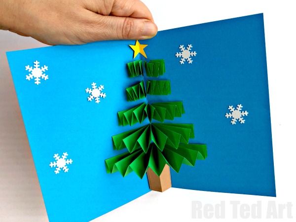 pop up christmas card instructions